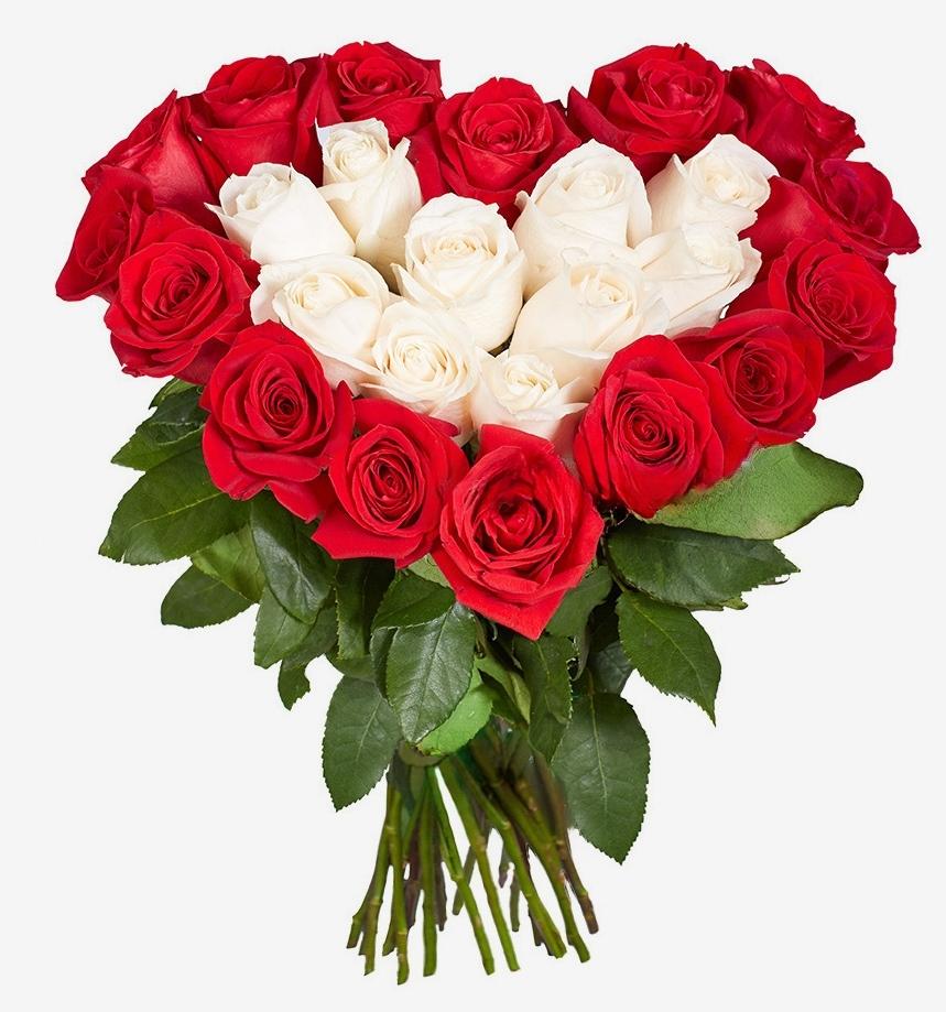Bouquet en forme de cœur