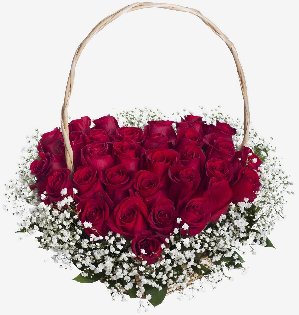 Panier Cœur de Roses